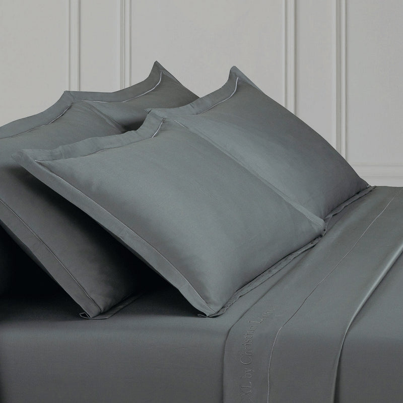 Uni 1 Baratta - Taie D'Oreiller Satin De Coton Uni 1 Baratta Gris 02