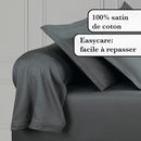 Uni 1 Baratta - Taie De Traversin Satin De Coton Uni 1 Baratta Gris 02