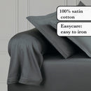 Uni 1 Baratta - Taie De Traversin Satin De Coton Uni 1 Baratta Gris 02