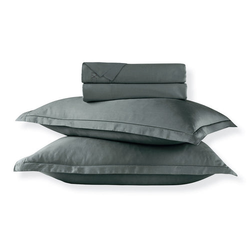Uni 1 Baratta - Ensemble De Draps Satin De Coton Uni 1 Baratta Gris 02