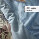 Garden - Drap-Housse Satin De Coton Uni Bleu Clair
