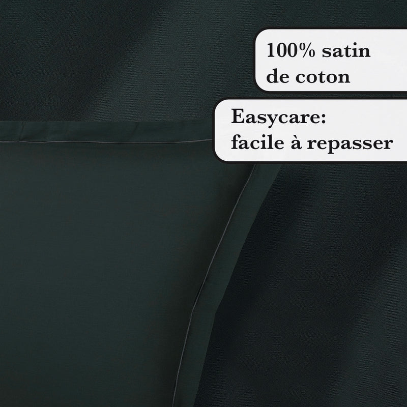 Uni 1 Baratta - Taie D'Oreiller Satin De Coton Uni 1 Baratta Gris 03