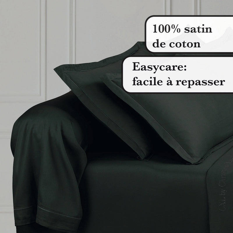 Uni 1 Baratta - Taie De Traversin Satin De Coton Uni 1 Baratta Gris 03