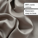 Uni 1 Baratta - Taie De Traversin Satin De Coton Uni 1 Baratta Taupe 01