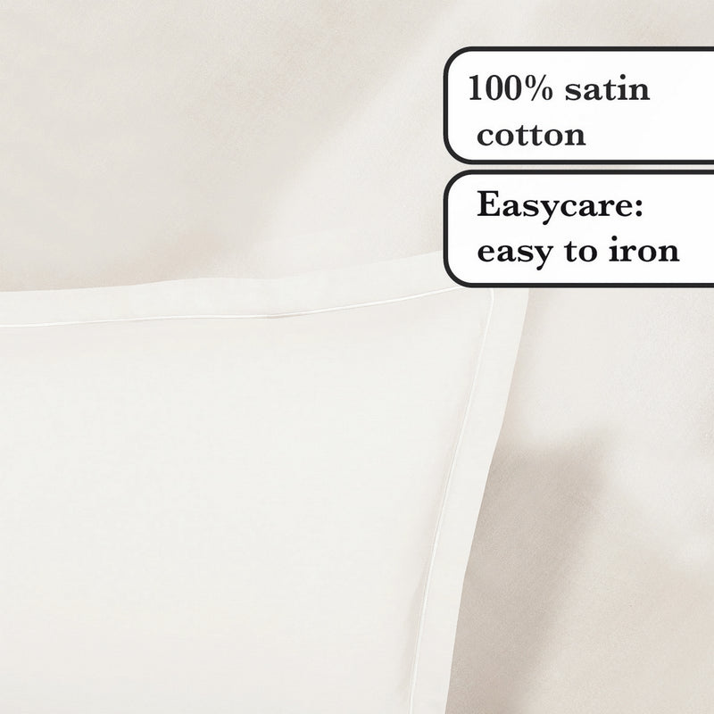 Uni 1 Baratta - Taie D'Oreiller Satin De Coton Uni 1 Baratta Taupe 02