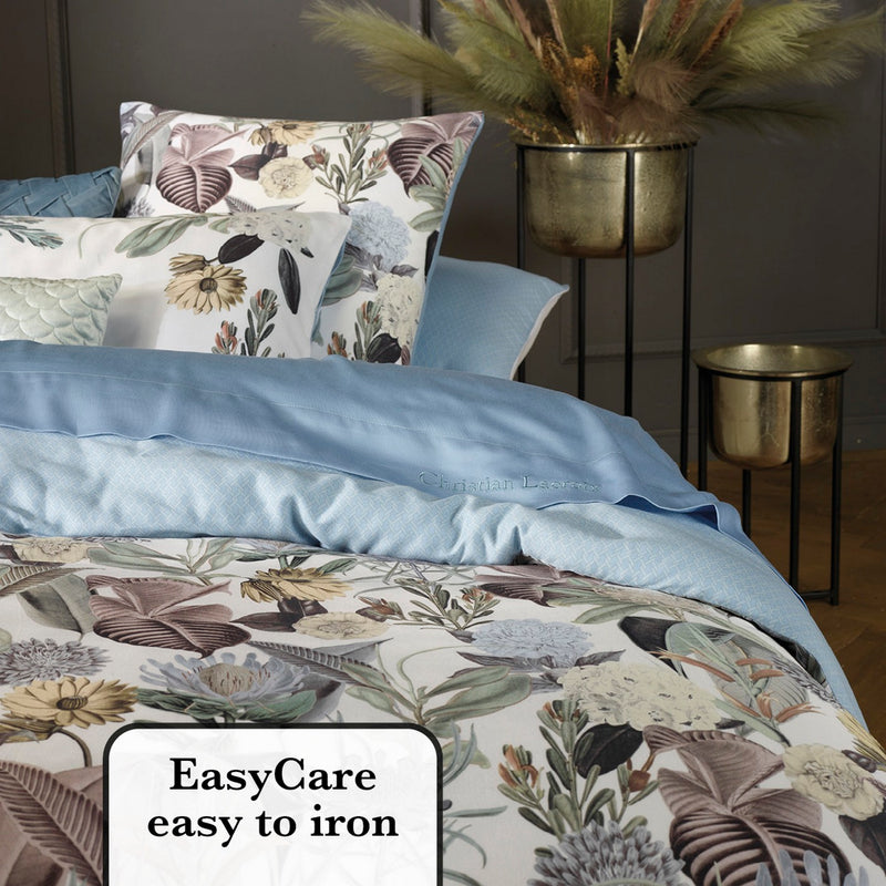 Garden - Drap Plat Satin De Coton Uni Bleu Clair