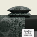 Arles - Ensemble De Draps Satin De Coton Arles Gris Foncé