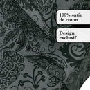 Arles - Ensemble De Draps Satin De Coton Arles Gris Foncé