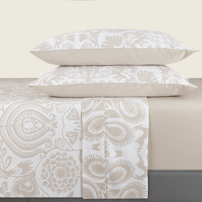 Love Stories - Ensemble De Draps Satin De Coton Love Stories Taupe