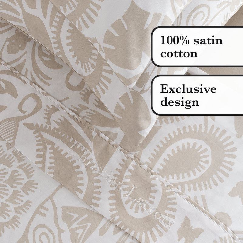 Love Stories - Ensemble De Draps Satin De Coton Love Stories Taupe