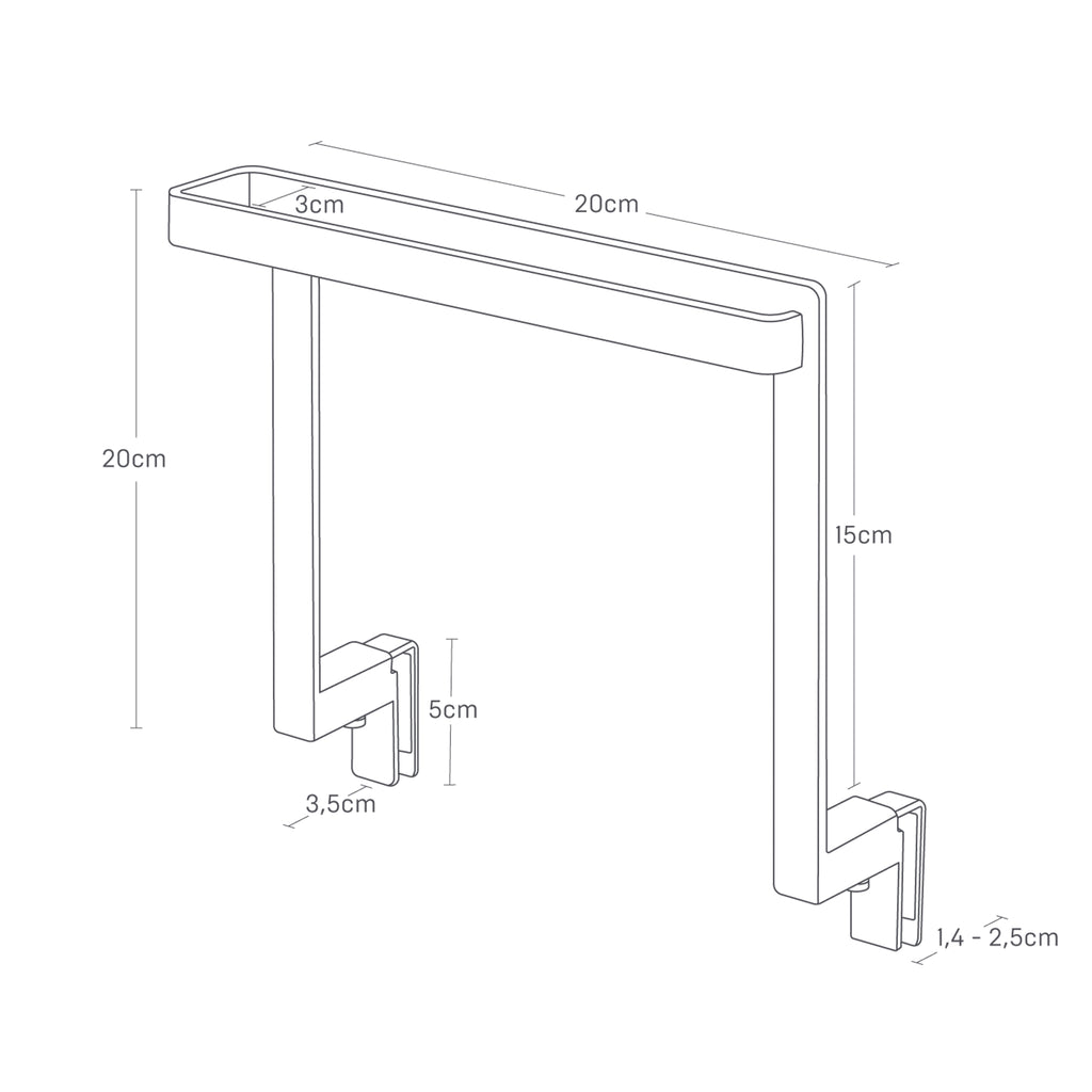 Toallero Flotante Tower - Negro