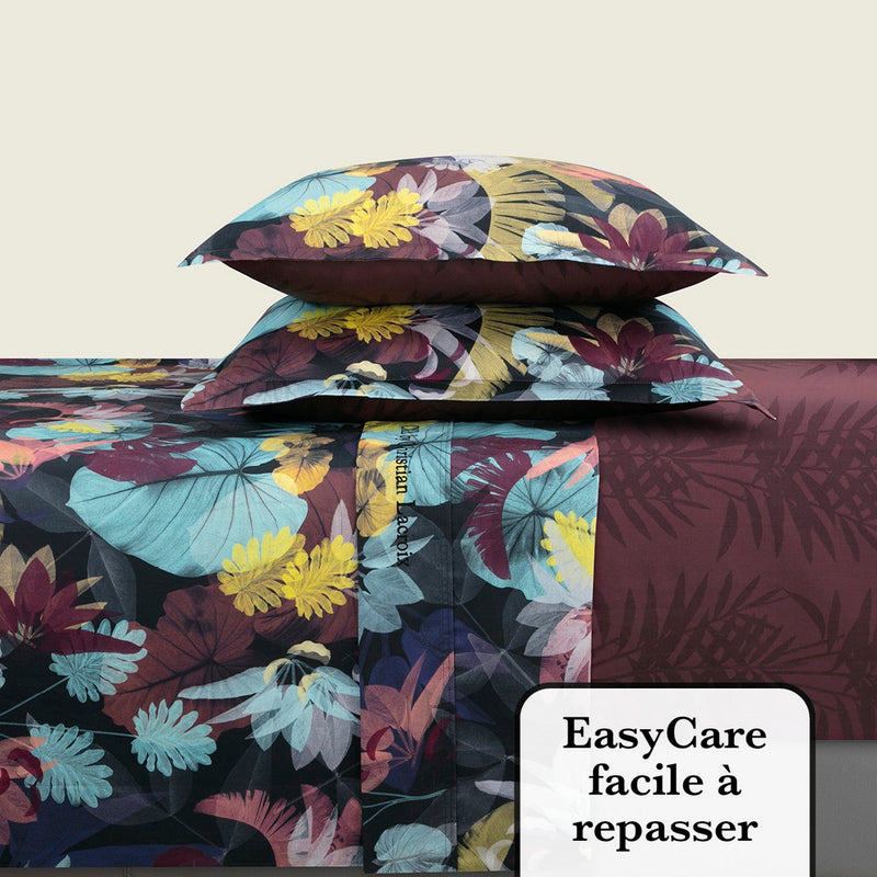 Tanzanie - Ensemble De Draps Satin De Coton Tanzanie Prune