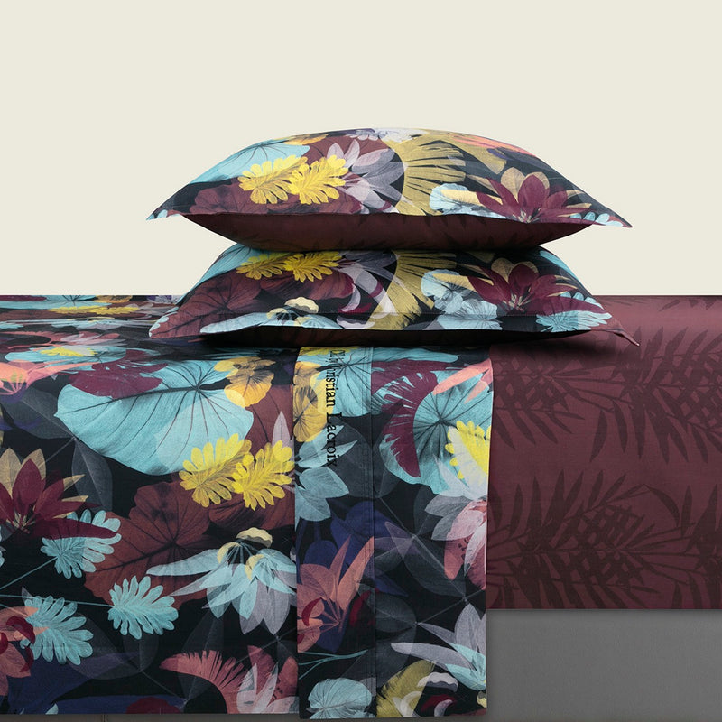 Tanzanie - Ensemble De Draps Satin De Coton Tanzanie Prune