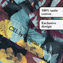 Tanzanie - Ensemble De Draps Satin De Coton Tanzanie Prune