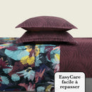 Areca - Ensemble De Draps Satin De Coton Areca Prune