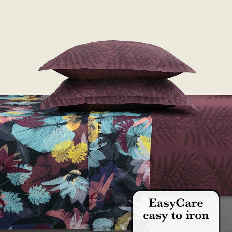 Areca - Ensemble De Draps Satin De Coton Areca Prune