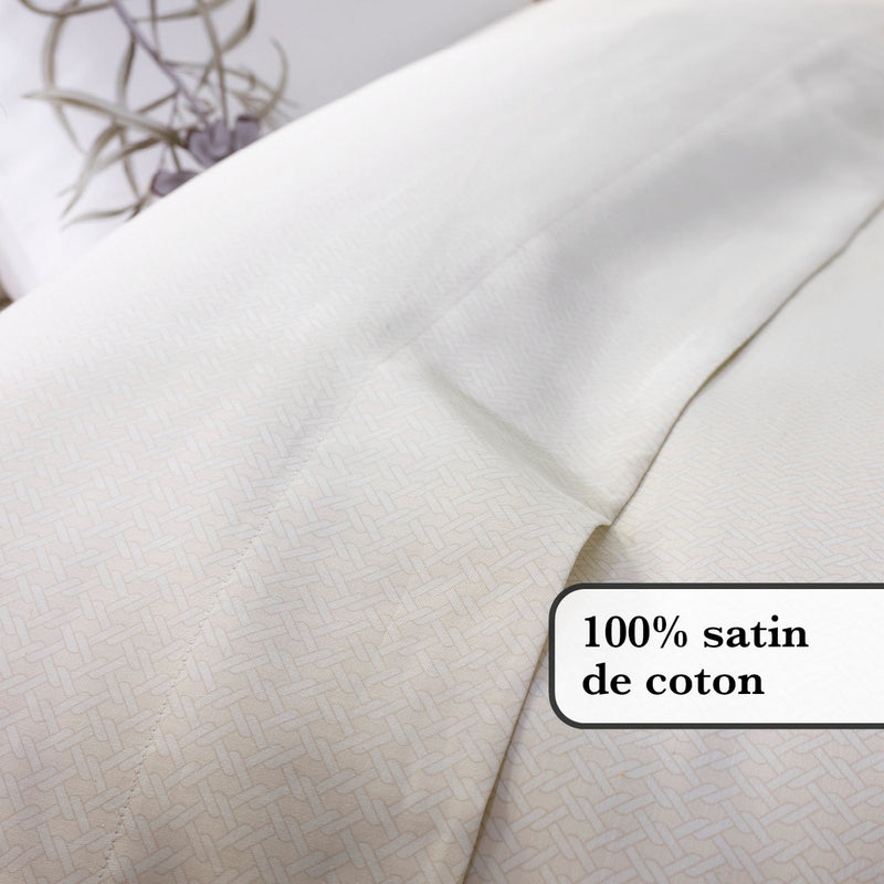 Garden - Drap Plat Satin De Coton Garden Micro Taupe