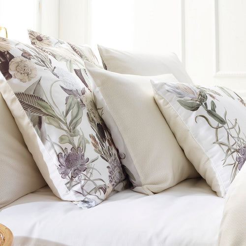 Garden - Set De 2 Taies D'Oreiller Satin De Coton Garden Taupe