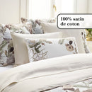 Garden - Set De 2 Taies D'Oreiller Satin De Coton Garden Taupe