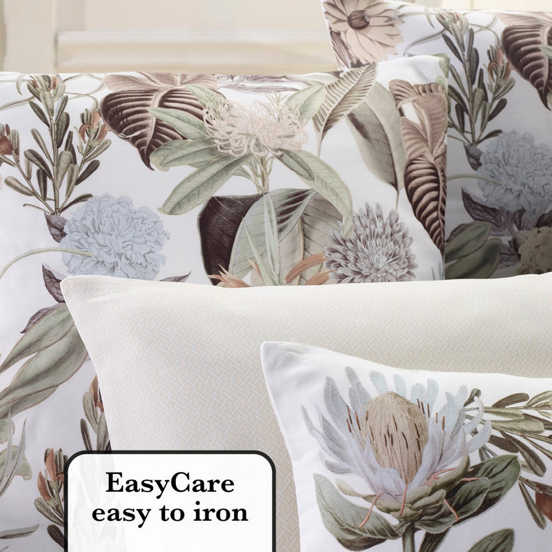 Garden - Set De 2 Taies D'Oreiller Satin De Coton Garden Taupe