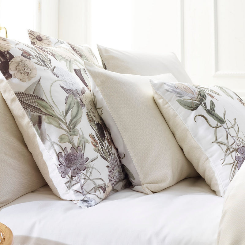 Garden - Set De 2 Taies D'Oreiller Satin De Coton Garden Taupe