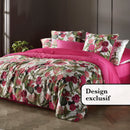 Garden - Housse De Couette + Taie(s) D'Oreiller Satin De Coton Garden Fuchsia