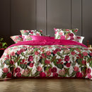 Garden - Housse De Couette + Taie(s) D'Oreiller Satin De Coton Garden Fuchsia