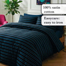 Eclipse - Taie D'Oreiller Satin De Coton Eclipse Bleu Foncé