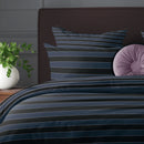 Eclipse - Taie D'Oreiller Satin De Coton Panorama Bleu Foncé