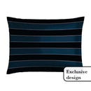 Eclipse - Taie D'Oreiller Satin De Coton Panorama Bleu Foncé