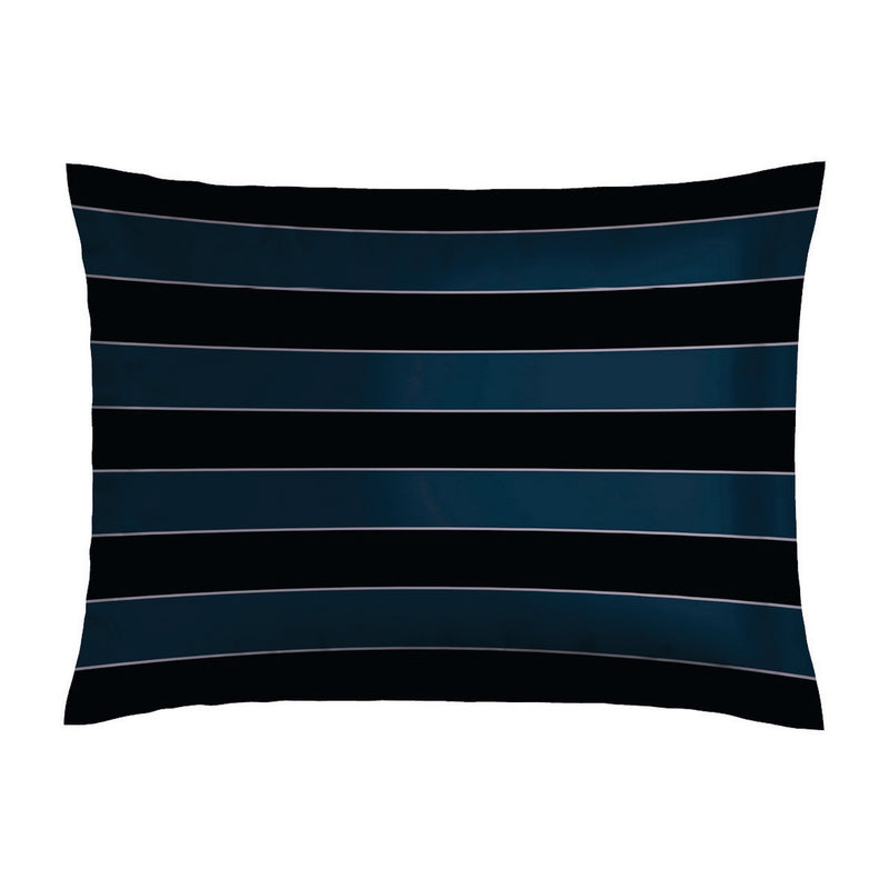 Eclipse - Taie D'Oreiller Satin De Coton Panorama Bleu Foncé