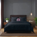 Eclipse - Drap Plat Satin De Coton Eclipse Bleu Foncé