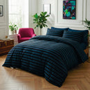 Eclipse - Couvre-Lit Satin De Coton Eclipse Bleu Foncé