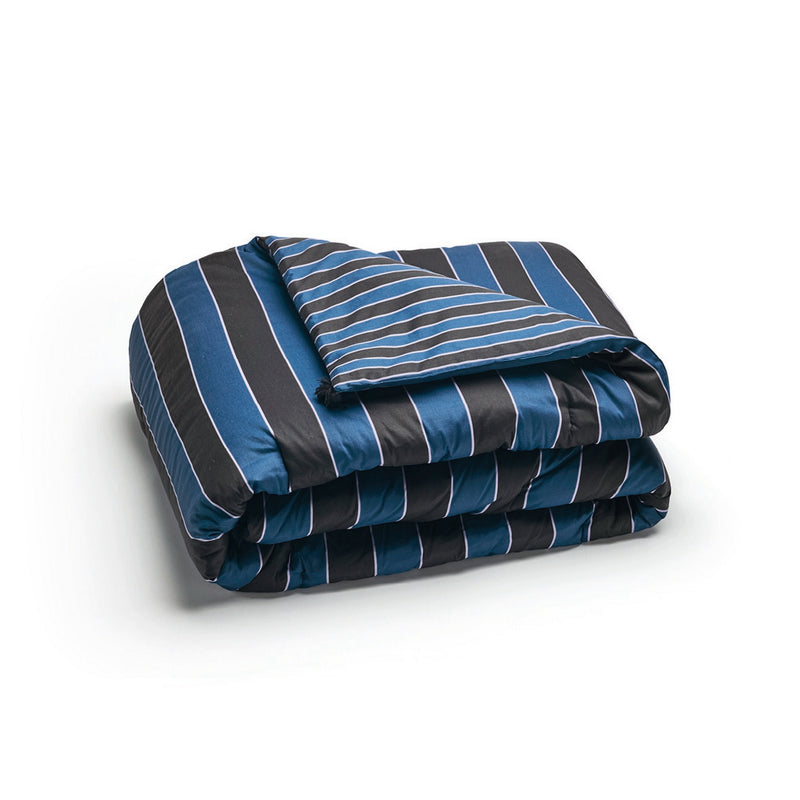 Eclipse - Édredon Avec Glands Satin De Coton Eclipse Bleu Foncé