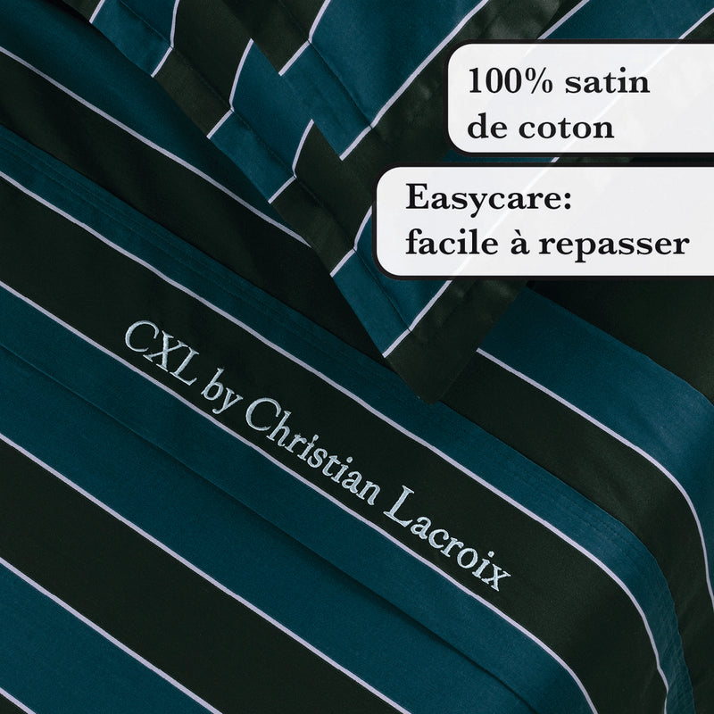 Eclipse - Ensemble De Draps Satin De Coton Eclipse Bleu Foncé