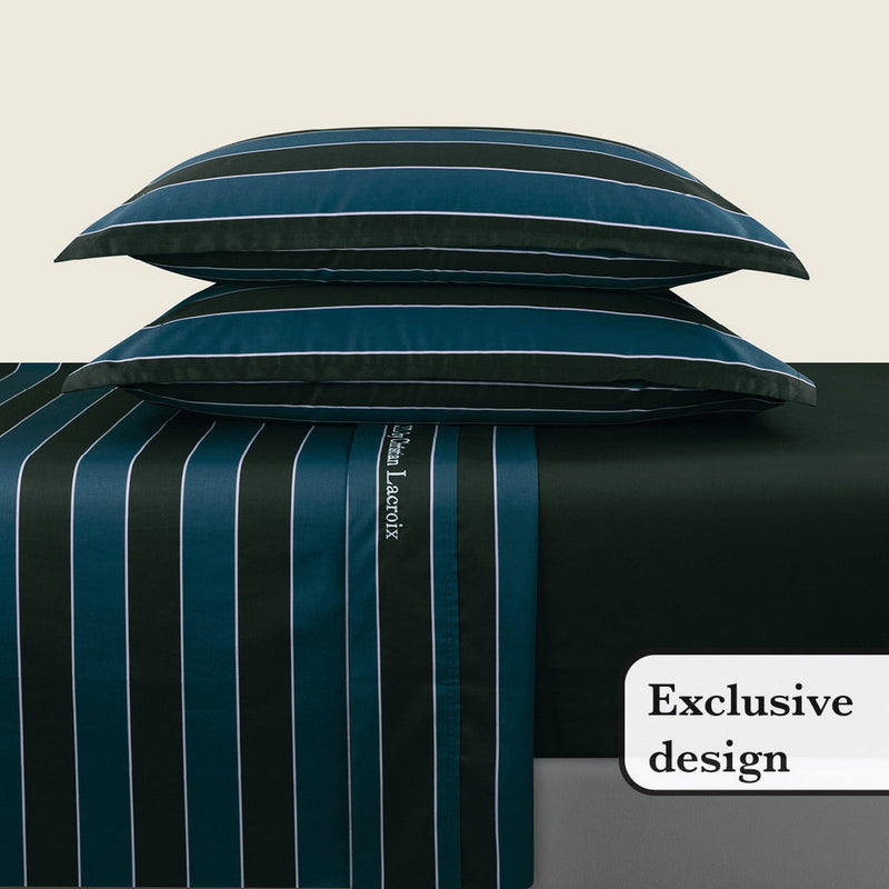 Eclipse - Ensemble De Draps Satin De Coton Eclipse Bleu Foncé
