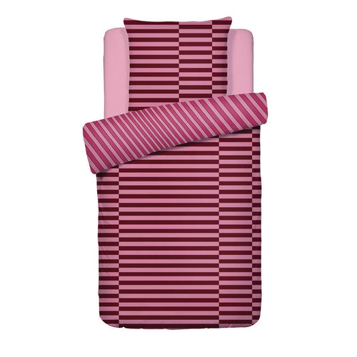 Eclat - Housse De Couette + Taie(s) D'Oreiller Satin De Coton Eclat Rose