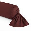 Eclat - Taie De Traversin Satin De Coton Uni Bordeaux 02