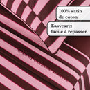 Eclat - Drap Plat Satin De Coton Eclat Rose