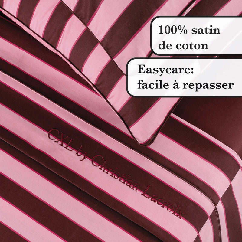 Eclat - Drap Plat Satin De Coton Eclat Rose
