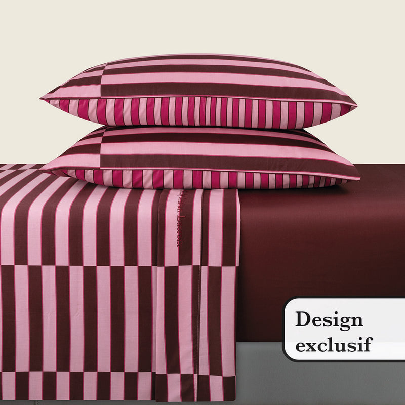 Eclat - Ensemble De Draps Satin De Coton Eclat Rose
