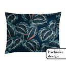 Calathea - Taie D'Oreiller Satin De Coton Tigelle Bleu Foncé