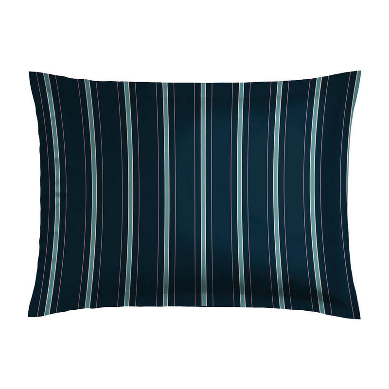 Calathea - Taie D'Oreiller Satin De Coton Tigelle Bleu Foncé