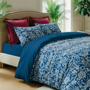 Passementerie - Housse De Couette + Taie(s) D'Oreiller Satin De Coton Passementerie Bleu