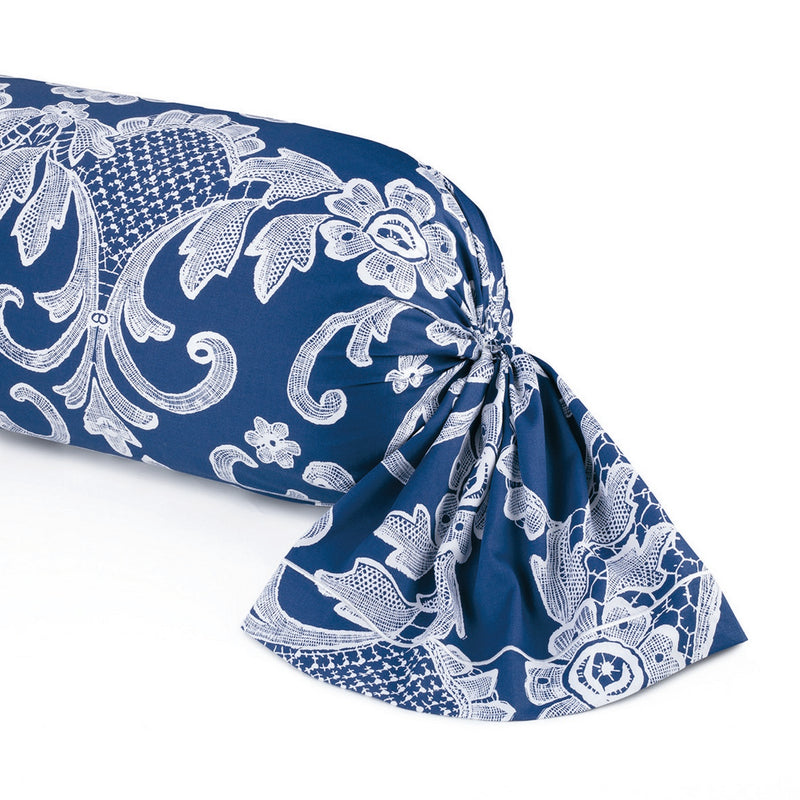 Passementerie - Taie De Traversin Satin De Coton Passementerie Bleu
