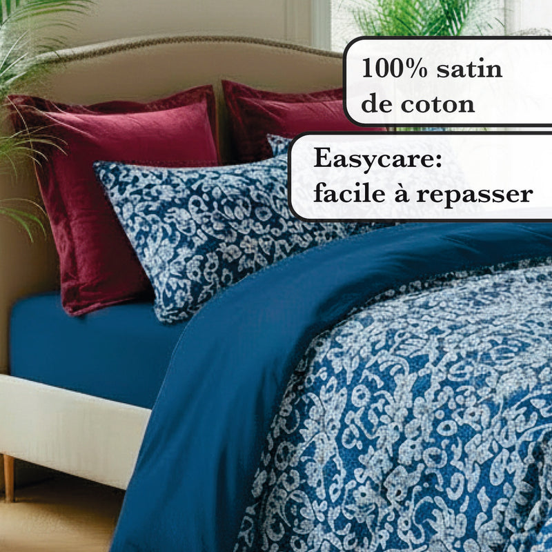 Passementerie - Drap Plat Satin De Coton Passementerie Bleu