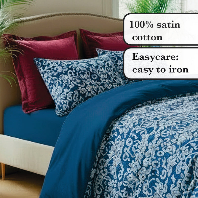Passementerie - Drap Plat Satin De Coton Passementerie Bleu