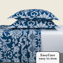 Passementerie - Ensemble De Draps Satin De Coton Passementerie Bleu