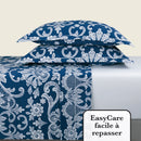 Passementerie - Ensemble De Draps Satin De Coton Passementerie Bleu