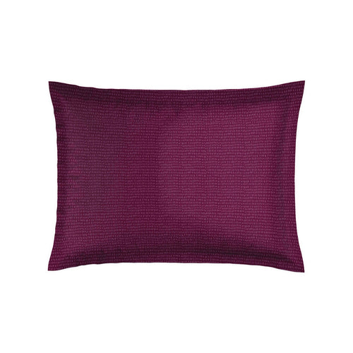 Arty Flowers - Taie D'Oreiller Satin De Coton Pollen / Plum Dark Blue Prune